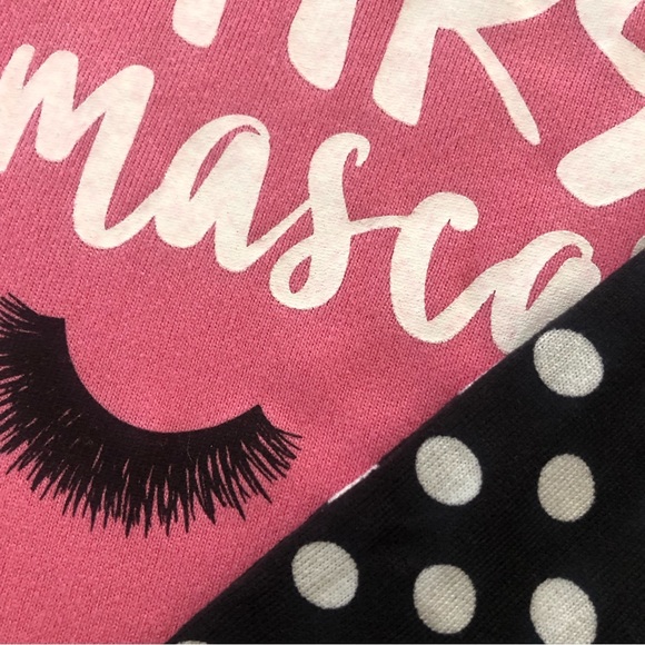 YMI Pink 'But First Mascara' Graphic 2 pc PJs, XL NWT - Picture 6 of 7